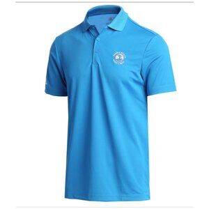 Pebble Beach Golf Men's Performance Polo by Adidas Bright Blue Size L NWT
